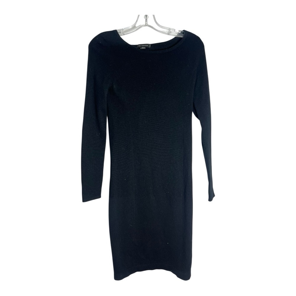 Holt Renfrew - Elegant Black Long Sleeve Dress -100% Cashmere - Size XS - Picture 2 of 2